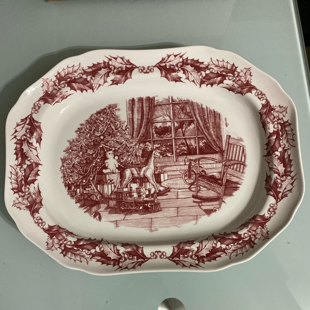 St. Nick platter by Spode made for Williams-Sonoma
